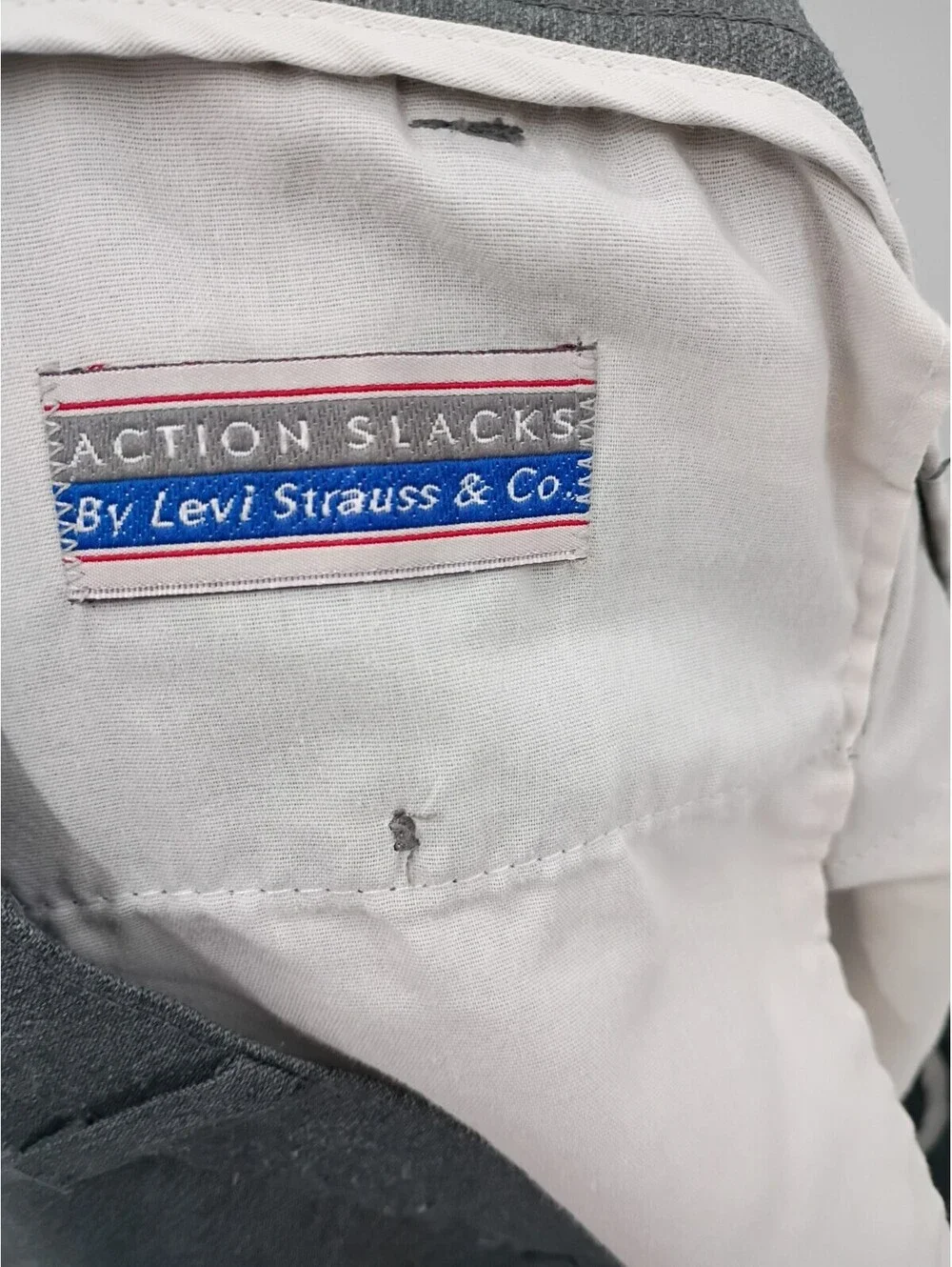 Vintage Levi's Action Slacks Men's Size 36x30 Gray Dress Trousers Chino Pants
